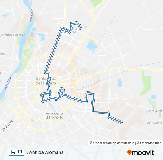 11 Bus Line Map