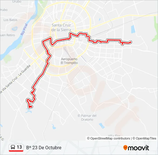 13 Bus Line Map