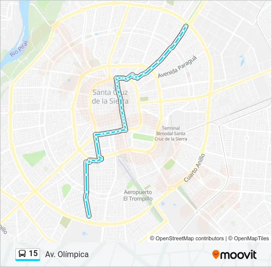 15 Bus Line Map