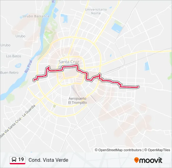 19 Bus Line Map