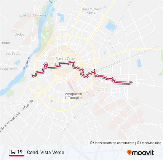 Mapa de 19 de autobús