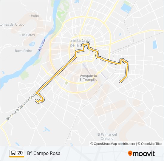 20 bus Line Map