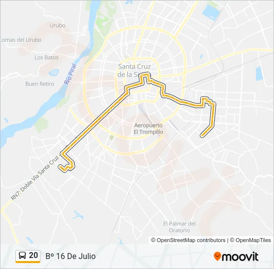 20 Bus Line Map