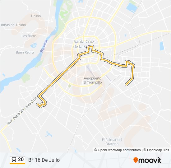 Mapa de 20 de autobús