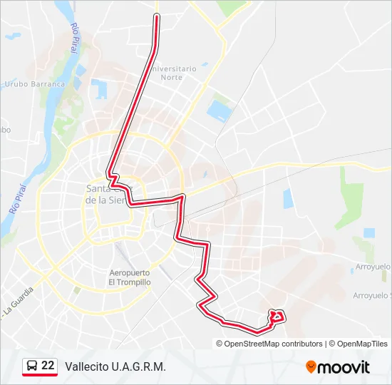 22 Bus Line Map