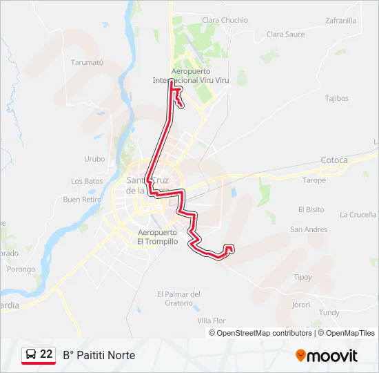 22 Bus Line Map