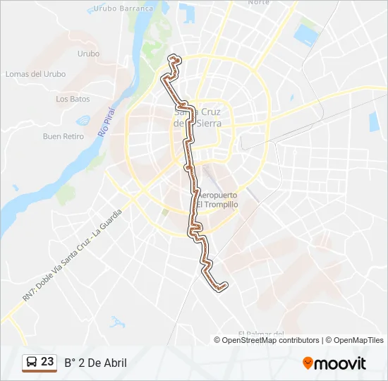 23 Bus Line Map