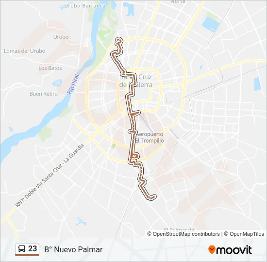 23 Bus Line Map