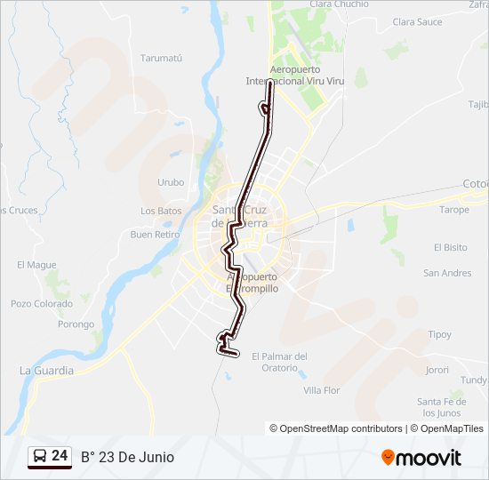 Mapa de 24 de autobús