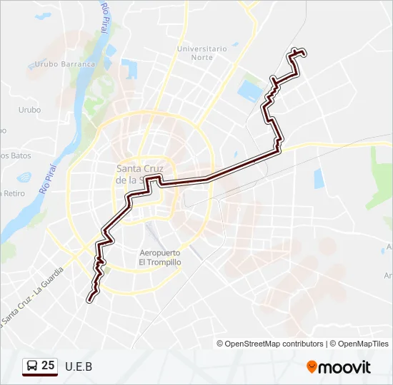 25 Bus Line Map