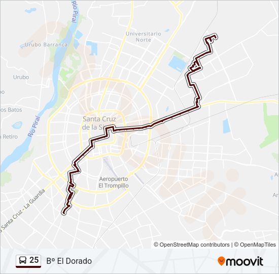 Mapa de 25 de autobús