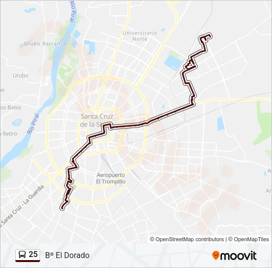 25 Bus Line Map