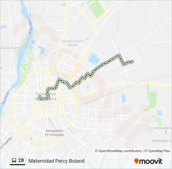 28 Bus Line Map