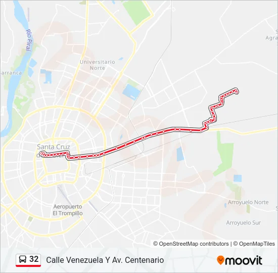 32 Bus Line Map