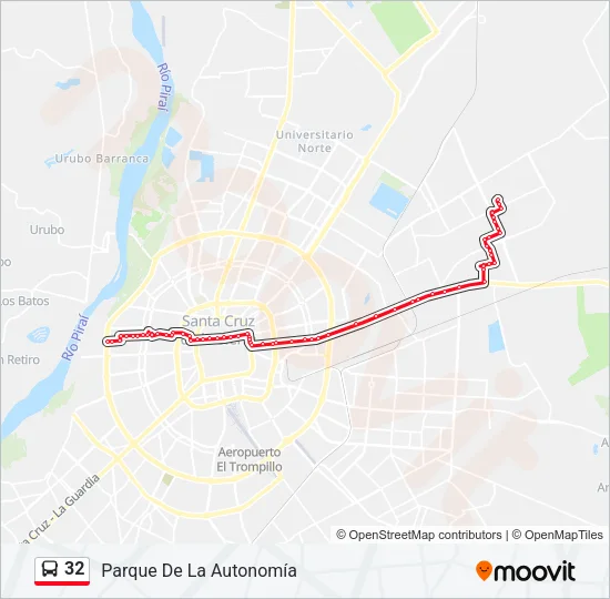 32 Bus Line Map
