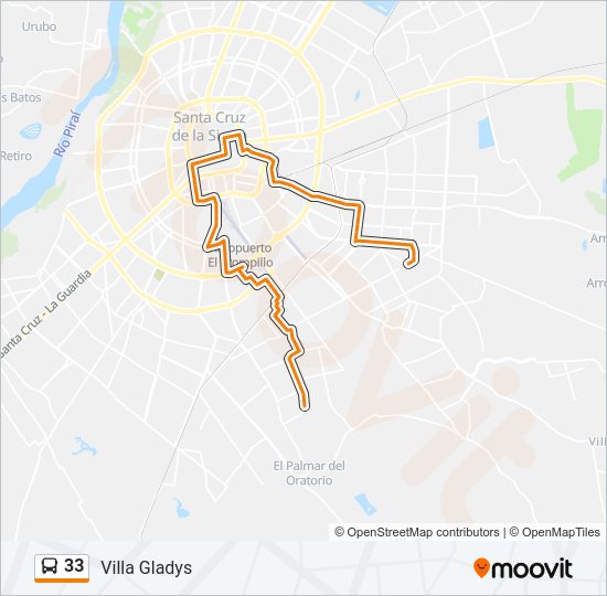 Mapa de 33 de autobús