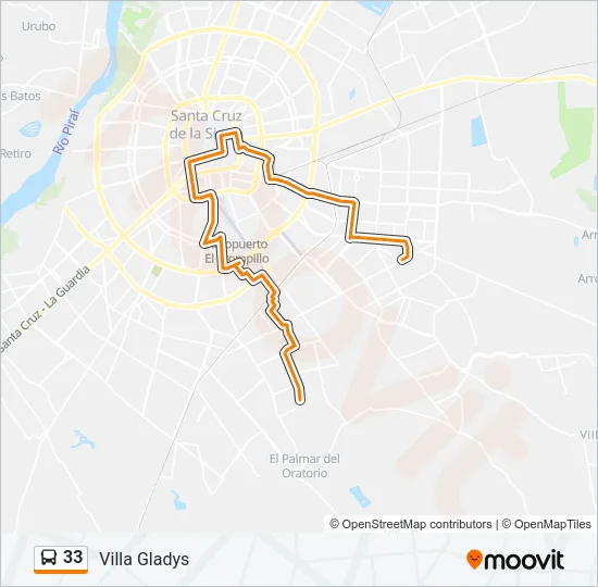 33 Bus Line Map