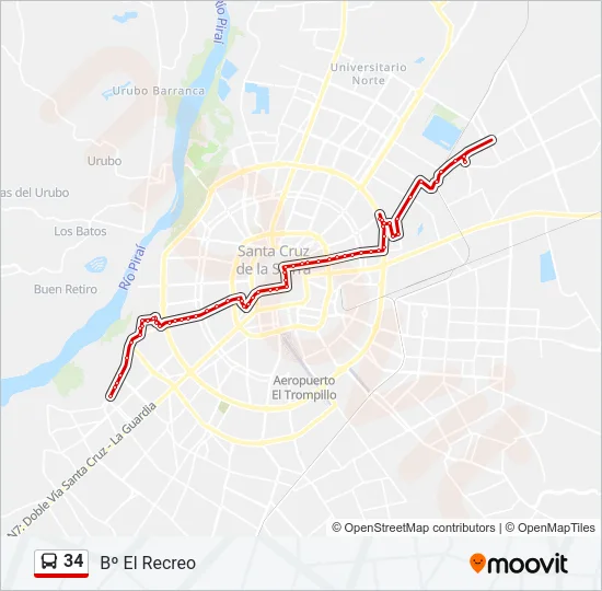 34 Bus Line Map