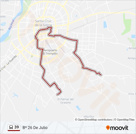 Mapa de 39 de autobús