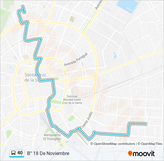 40 Route Schedules Stops Maps B 18 De Noviembre Updated