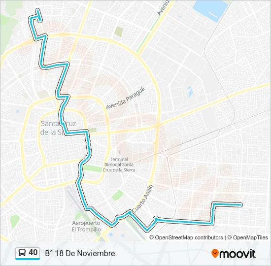 40 Bus Line Map
