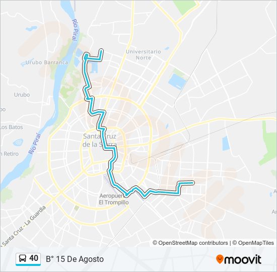 Mapa de 40 de autobús