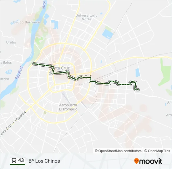 43 Bus Line Map