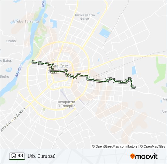 Mapa de 43 de autobús