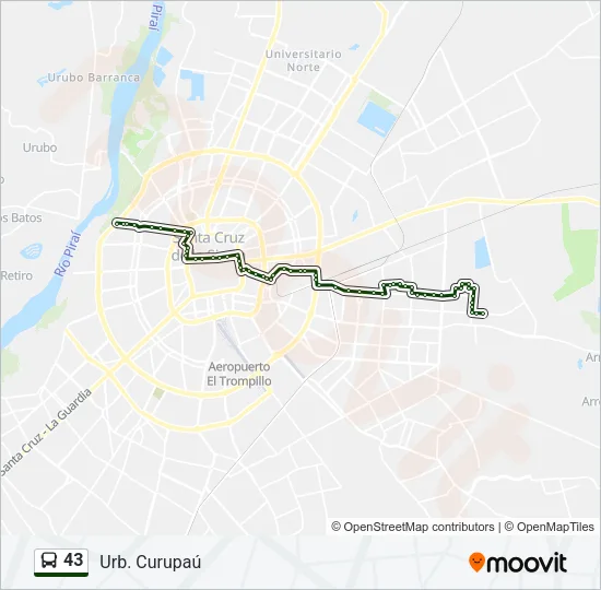 43 Bus Line Map