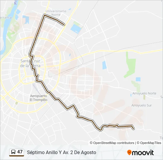 47 Bus Line Map