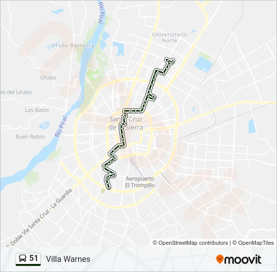 51 Bus Line Map
