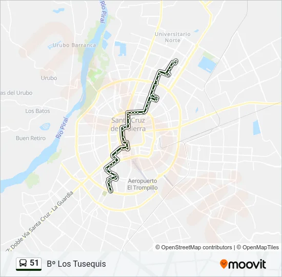 51 Bus Line Map
