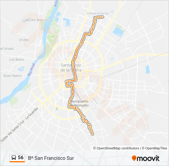 56 Bus Line Map