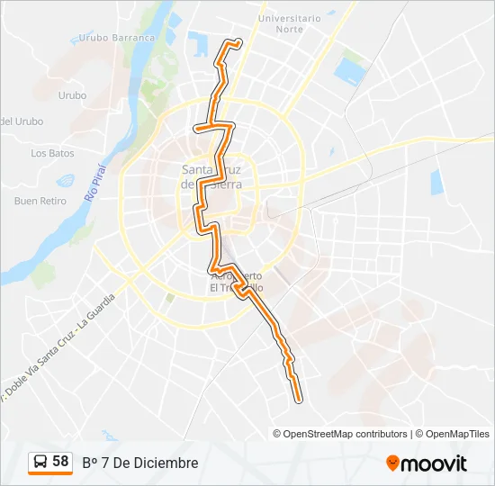 58 Bus Line Map