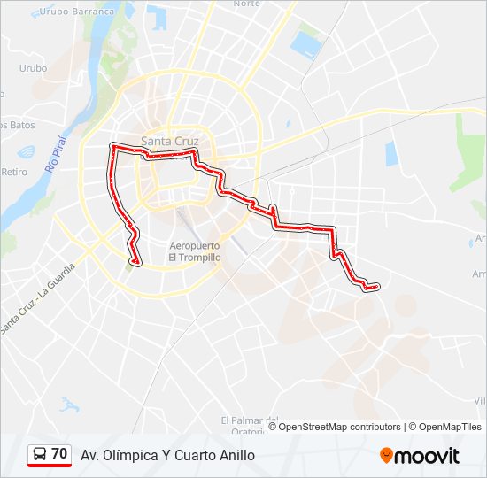 70 bus Line Map