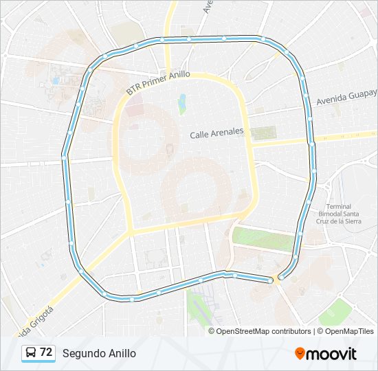 72 bus Line Map