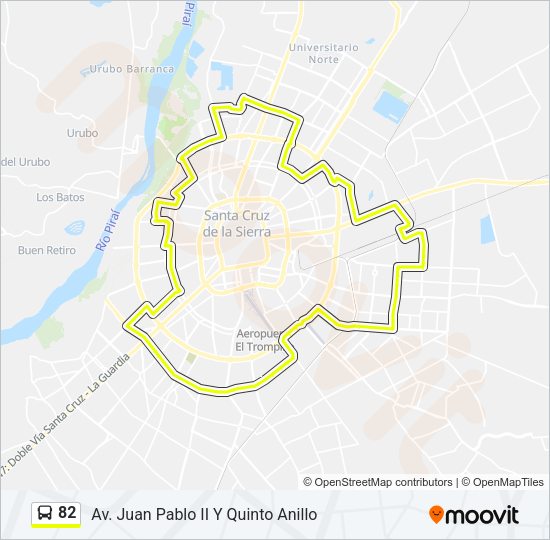 Mapa de 82 de autobús