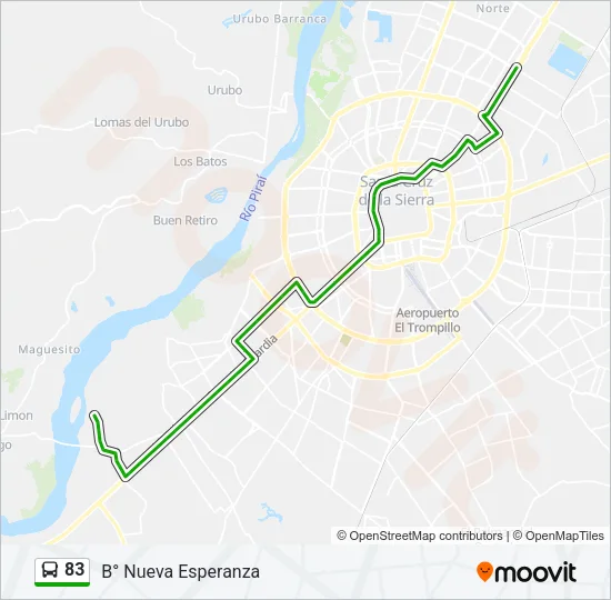 83 Bus Line Map