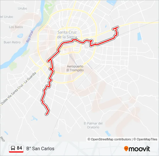 84 Bus Line Map