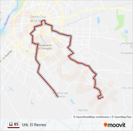 85 Bus Line Map