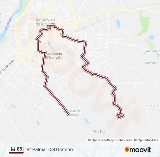 85 Bus Line Map