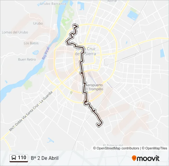 110 Bus Line Map