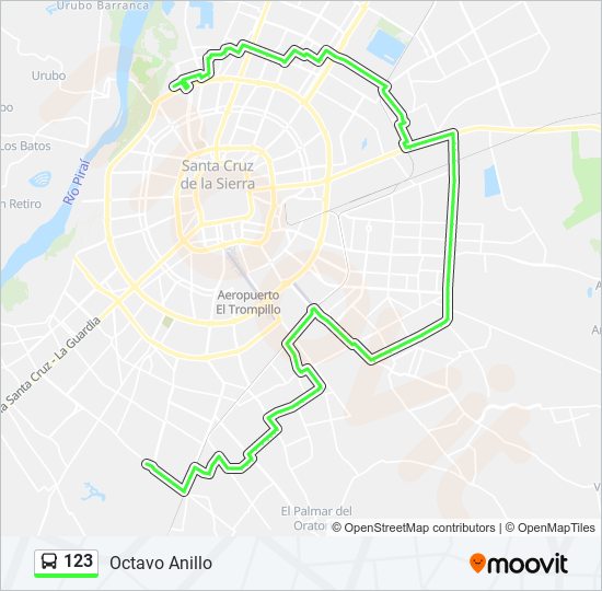 Mapa de 123 de autobús