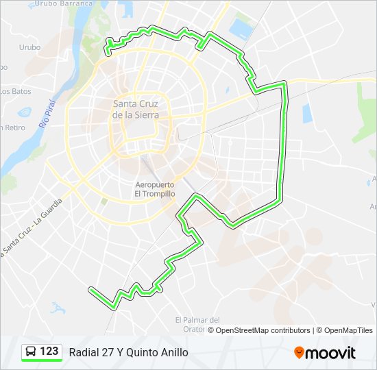 Mapa de 123 de autobús
