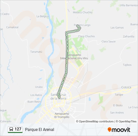 Mapa de 127 de autobús