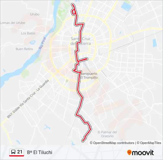 21 Bus Line Map