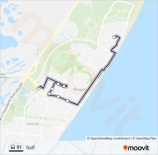 Mapa de 01 de autobús