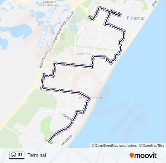 01 bus Line Map