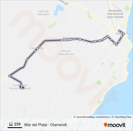 259 Bus Line Map