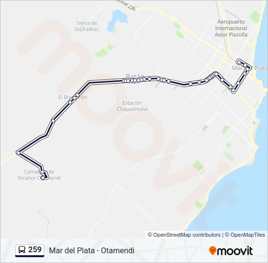 259 Bus Line Map